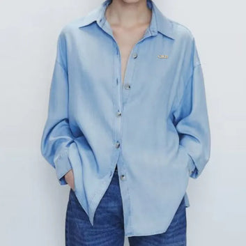 Denim Washed Blue Blouse