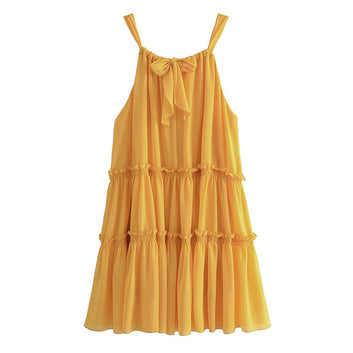 Yellow Chiffon Dress