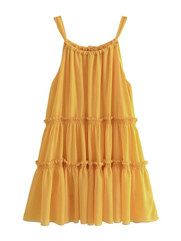 Yellow Chiffon Dress